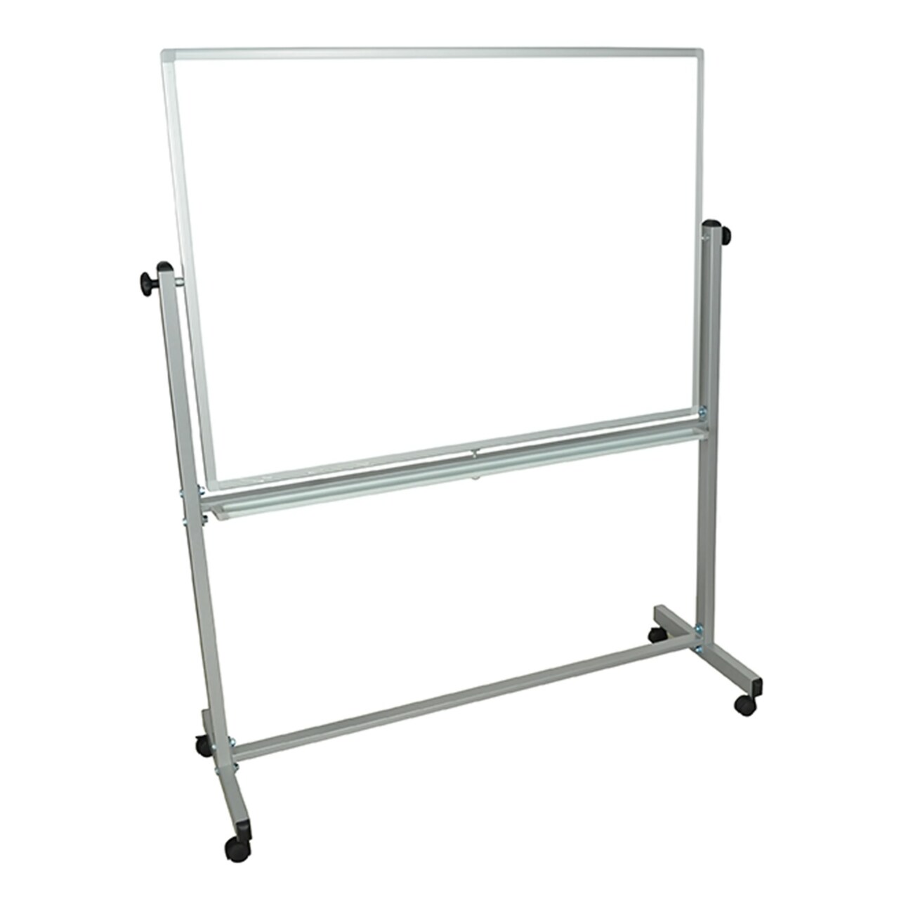 Luxor Mobile 48"W x 36"H Dry Erase Double-Sided Magnetic Whiteboard with Aluminum Frame and Stand